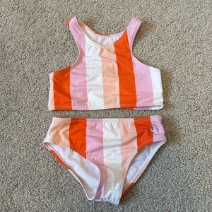 SwimZip girls 2-piece swimsuit EUC UPF 50 sz 4T